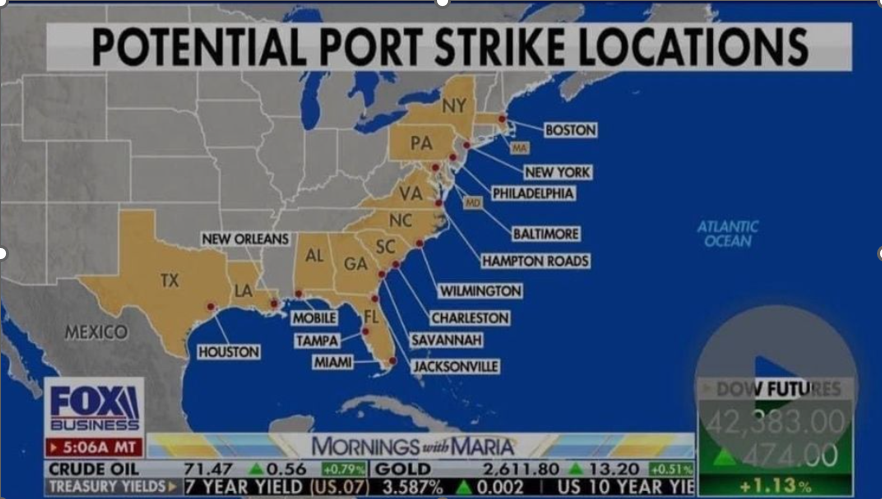 Port Workers Strike Marine at East and Gulf ports